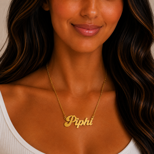 Pi Beta Phi Retro Design Necklace