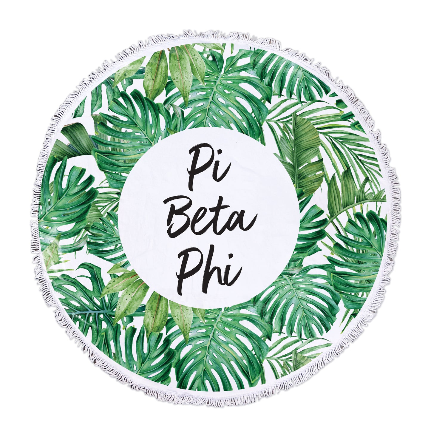 Pi Beta Phi Palm Leaf Fringe Towel Blanket
