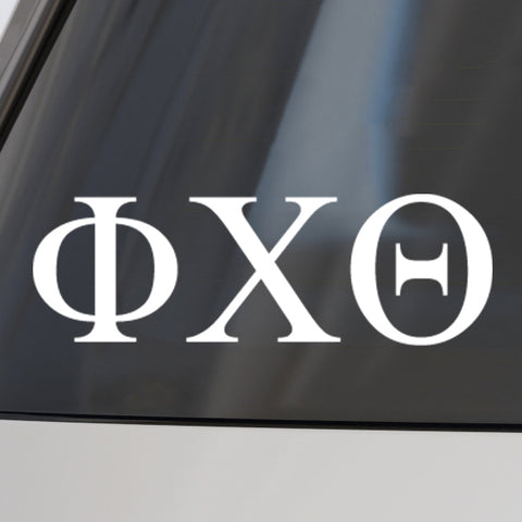 Phi Chi Theta Fraternity Car Decal Sticker- Greek Letters Design