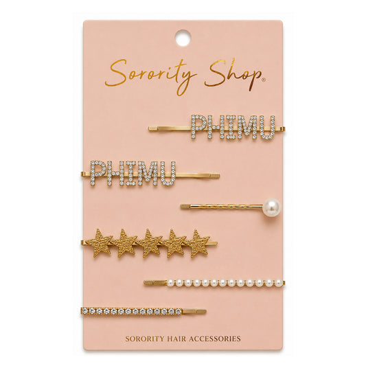 Phi Mu Sorority Hair Clips