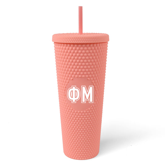 Phi Mu Studded Tumbler