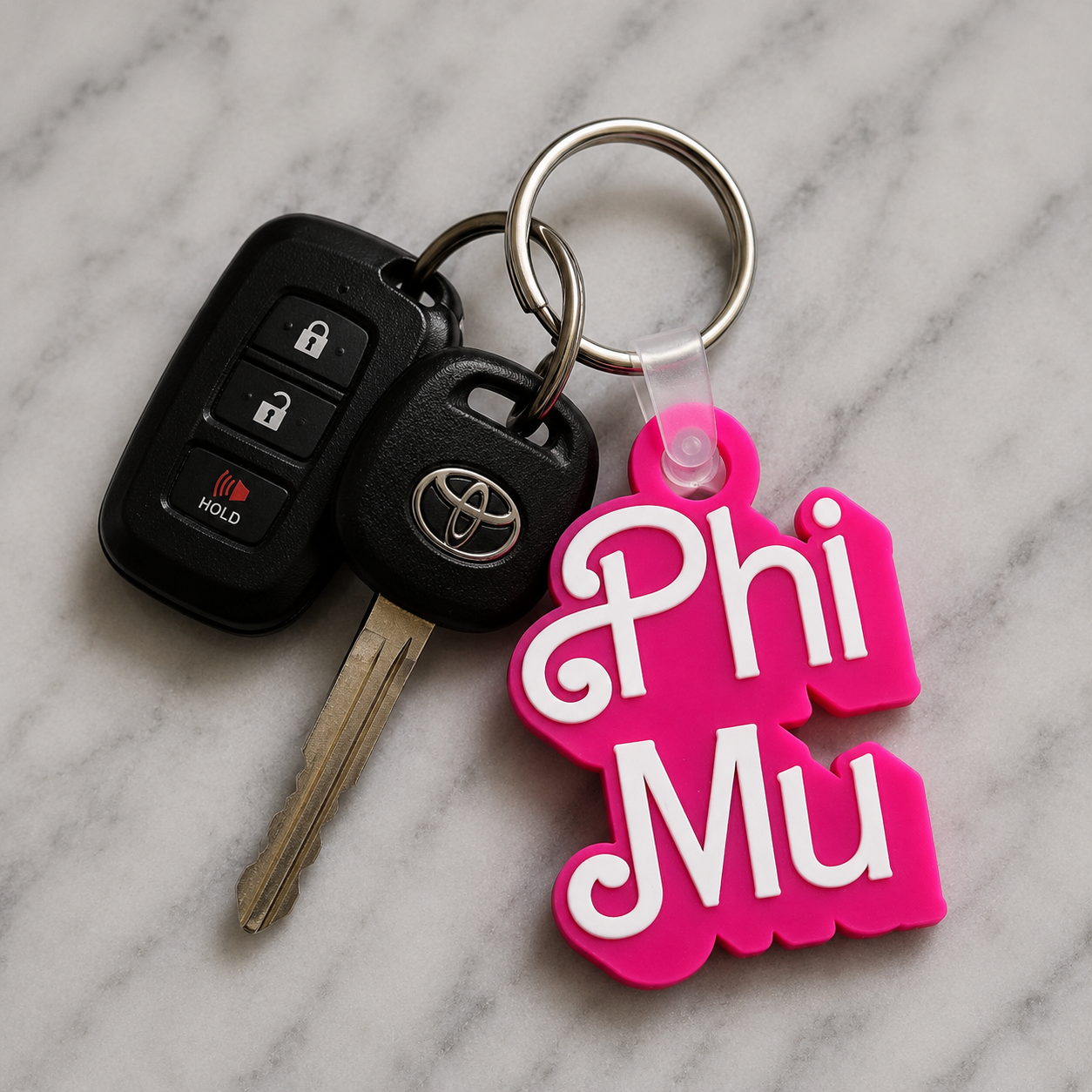 Phi Mu Retro Dolly Keychain