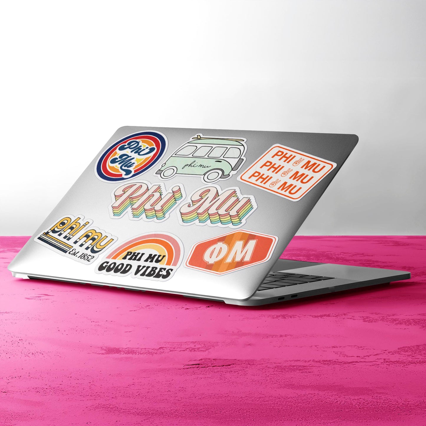 Phi Mu <br> Retro Sticker Sheet