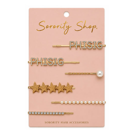 Phi Sigma Sigma Sorority Hair Clips