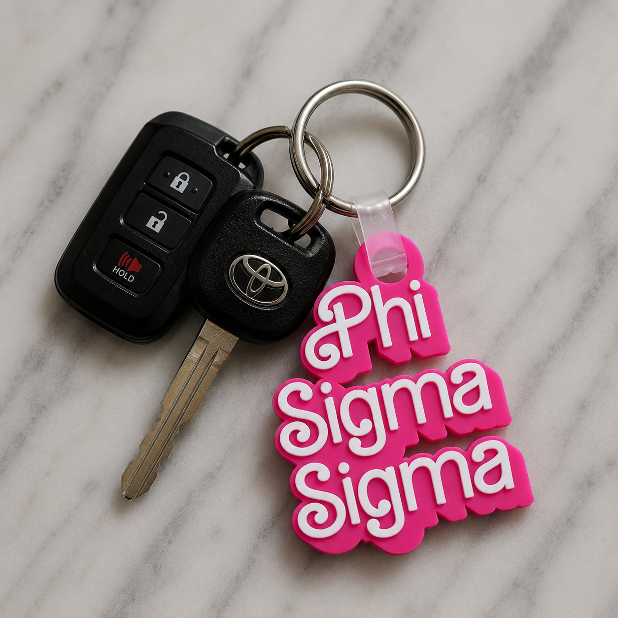 Phi Sigma Sigma Retro Dolly Keychain