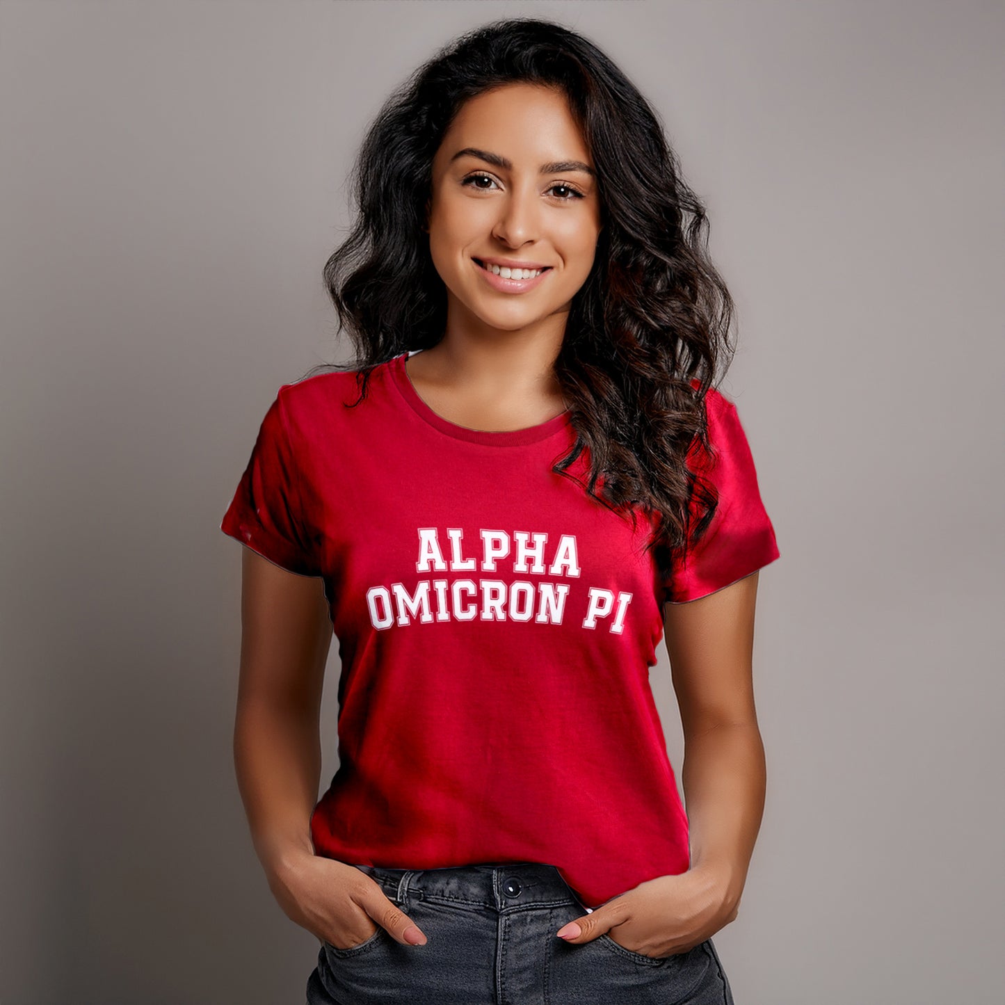 Alpha Gamma Delta Sorority T-Shirt- Varsity Design