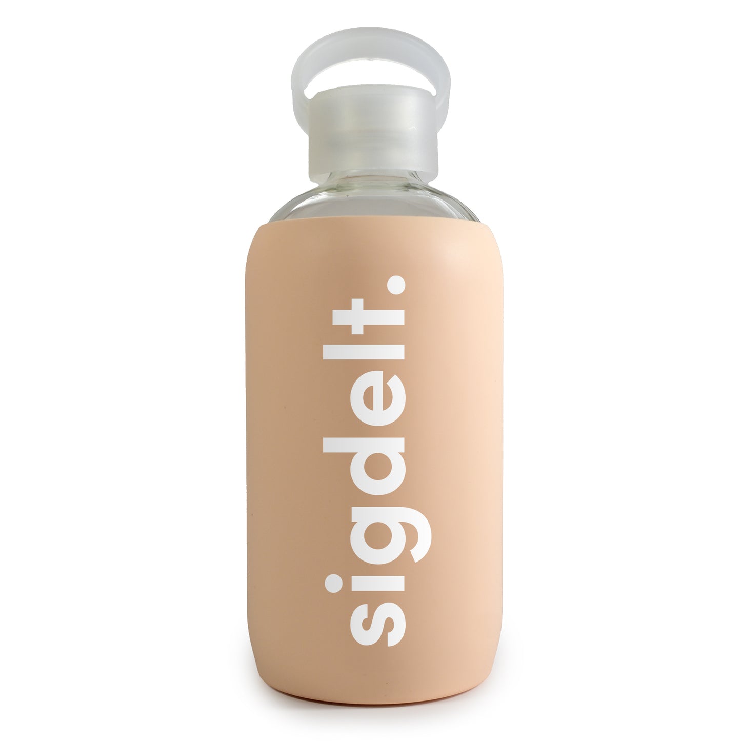 Sigma Delta Tau Glass Water Bottle with Silicone Sleeve