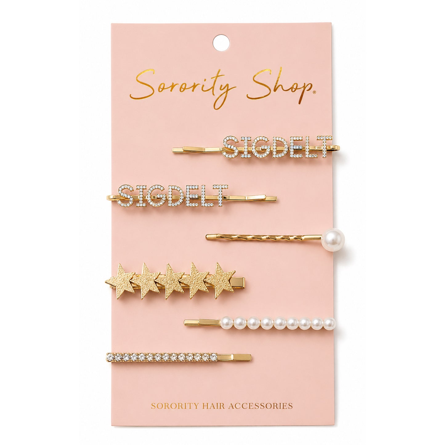 Sigma Delta Tau Sorority Hair Clips