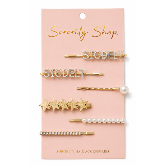 Sigma Delta Tau Sorority Hair Clips
