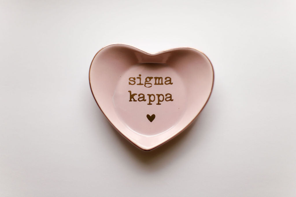 Sorority Shop Ceramic Ring Dish - Heart Shaped
