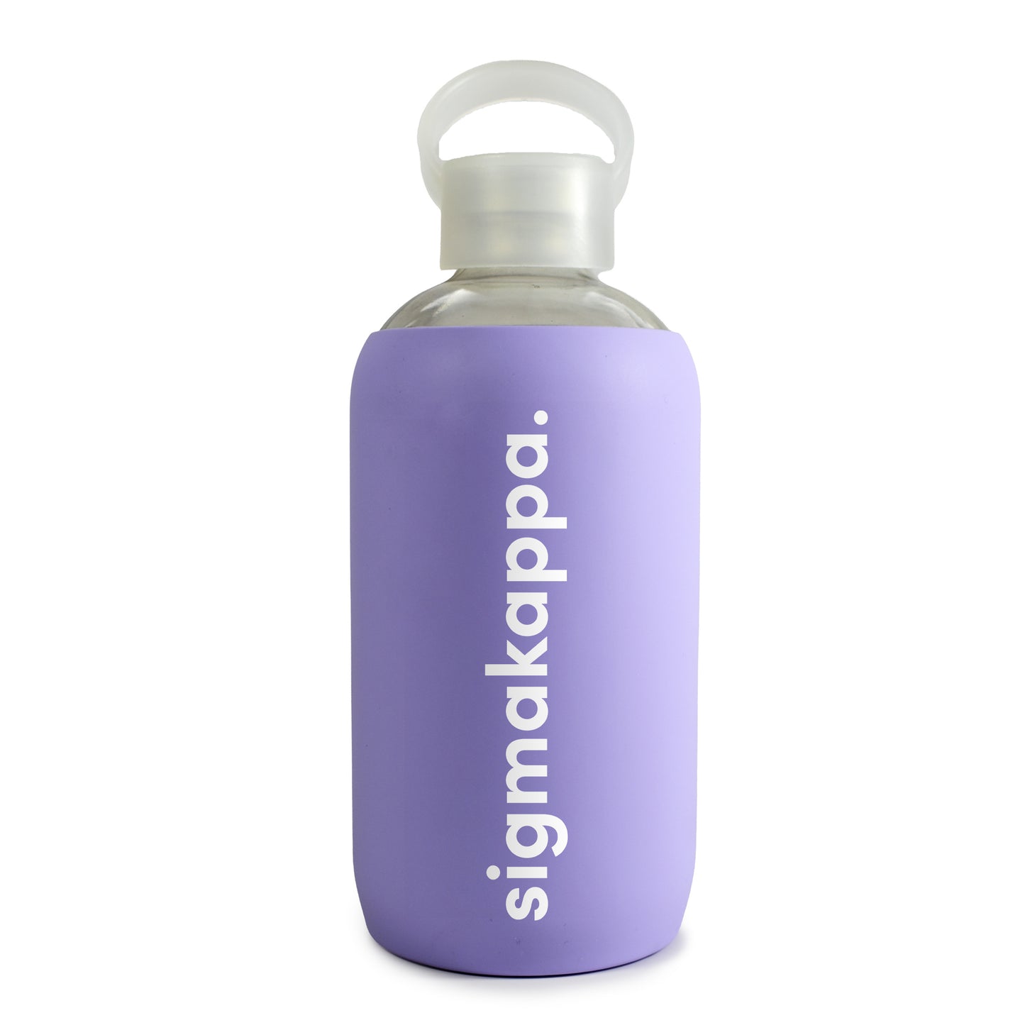 Sigma Kappa Glass Water Bottle with Silicone Sleeve