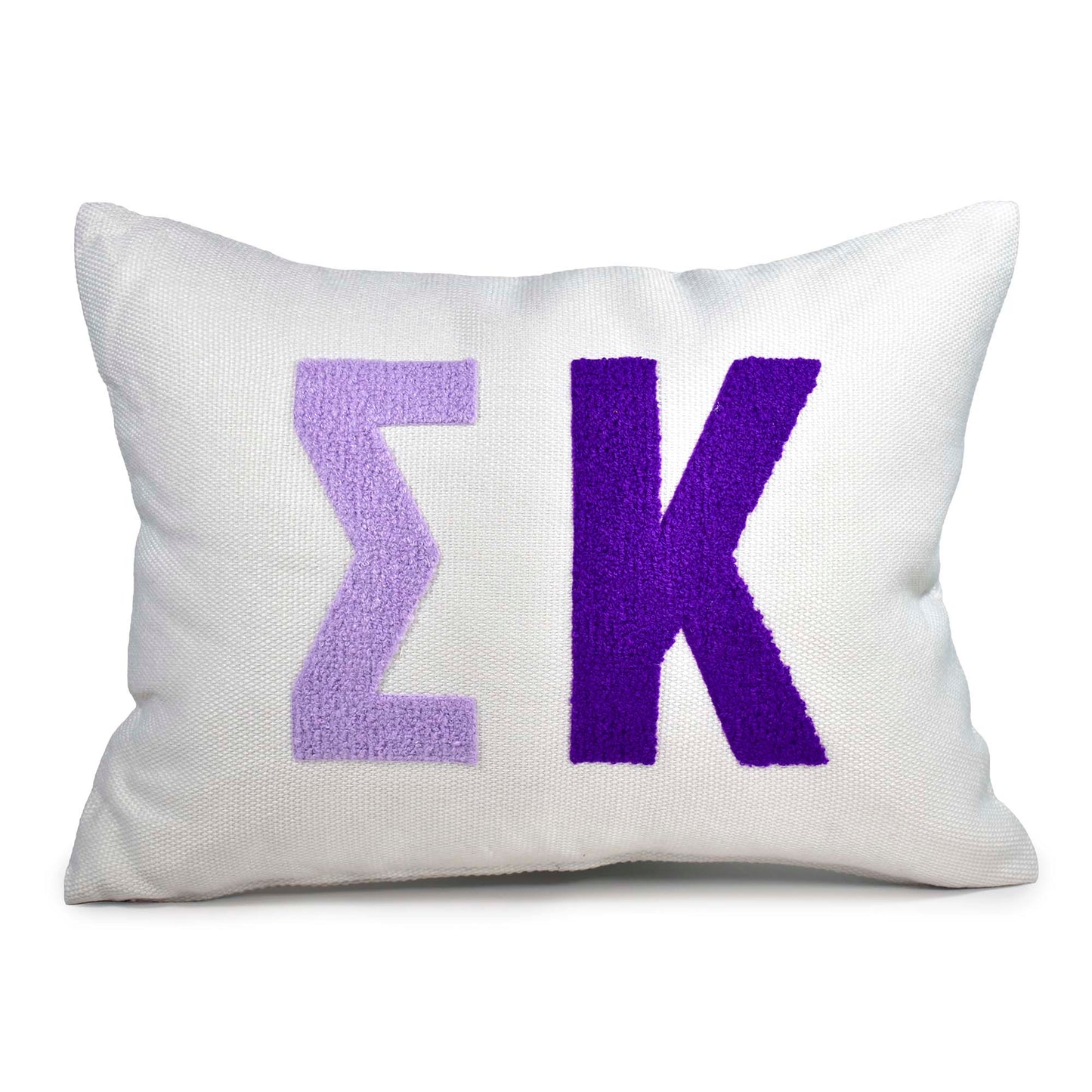 Sigma Kappa Pillow – Embroidered Plush Greek Letters Design