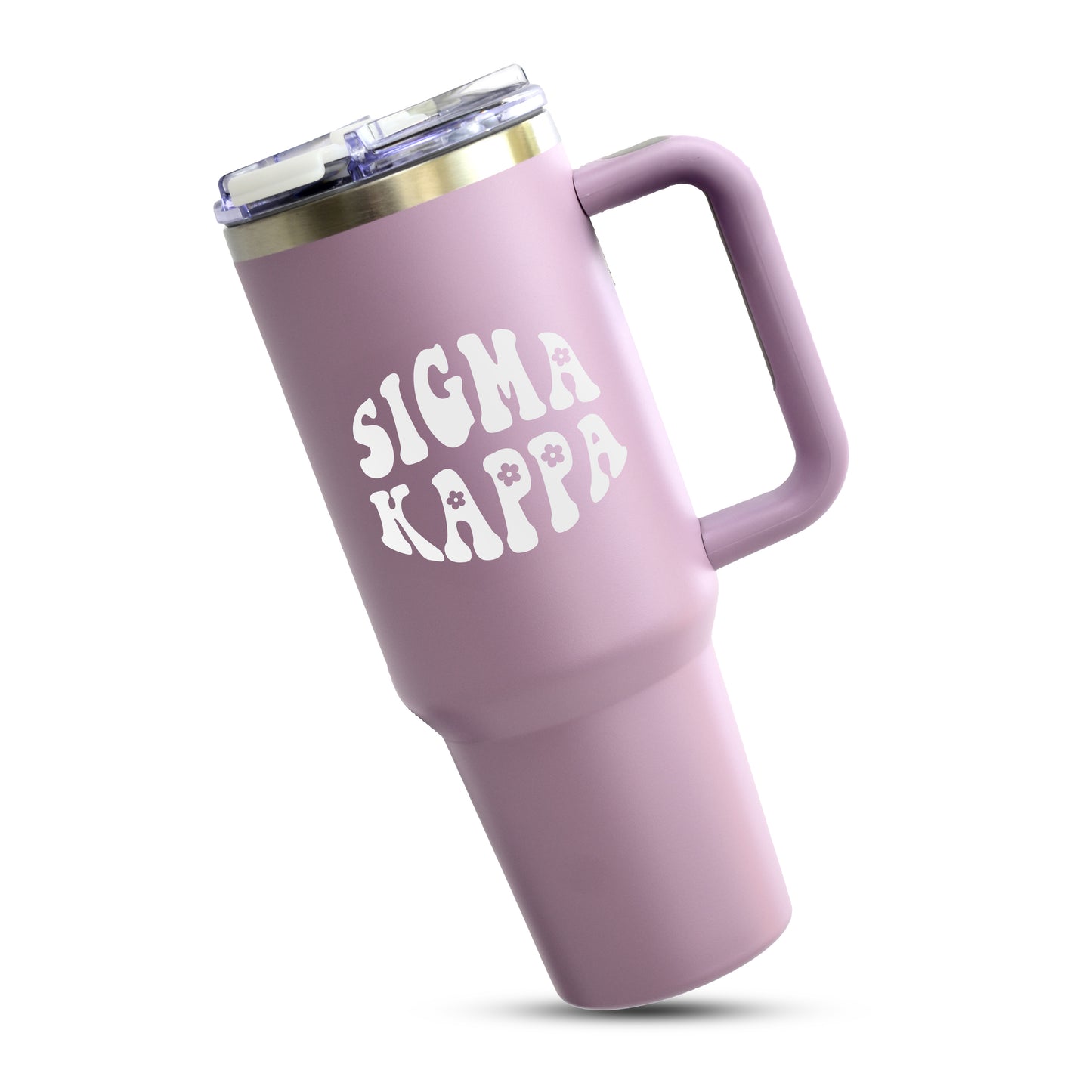Sigma Kappa Tumbler - 40oz Stainless Steel with Handle