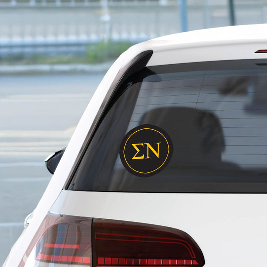 Sigma Nu Fraternity Car Decal Sticker- Full Color Circle Logo