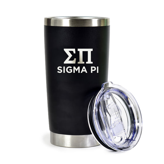 Sigma Pi 20 oz. Insulated Tumbler with Greek Letters