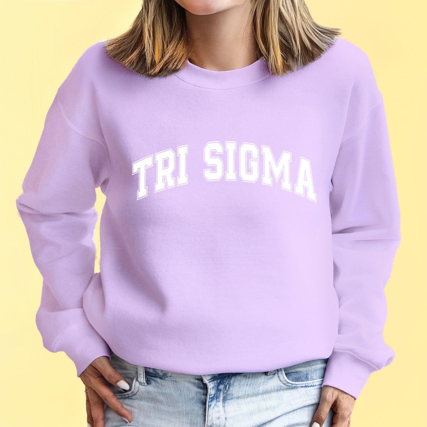 Sigma Kappa Sweatshirt- Crewneck Varsity Letters Design
