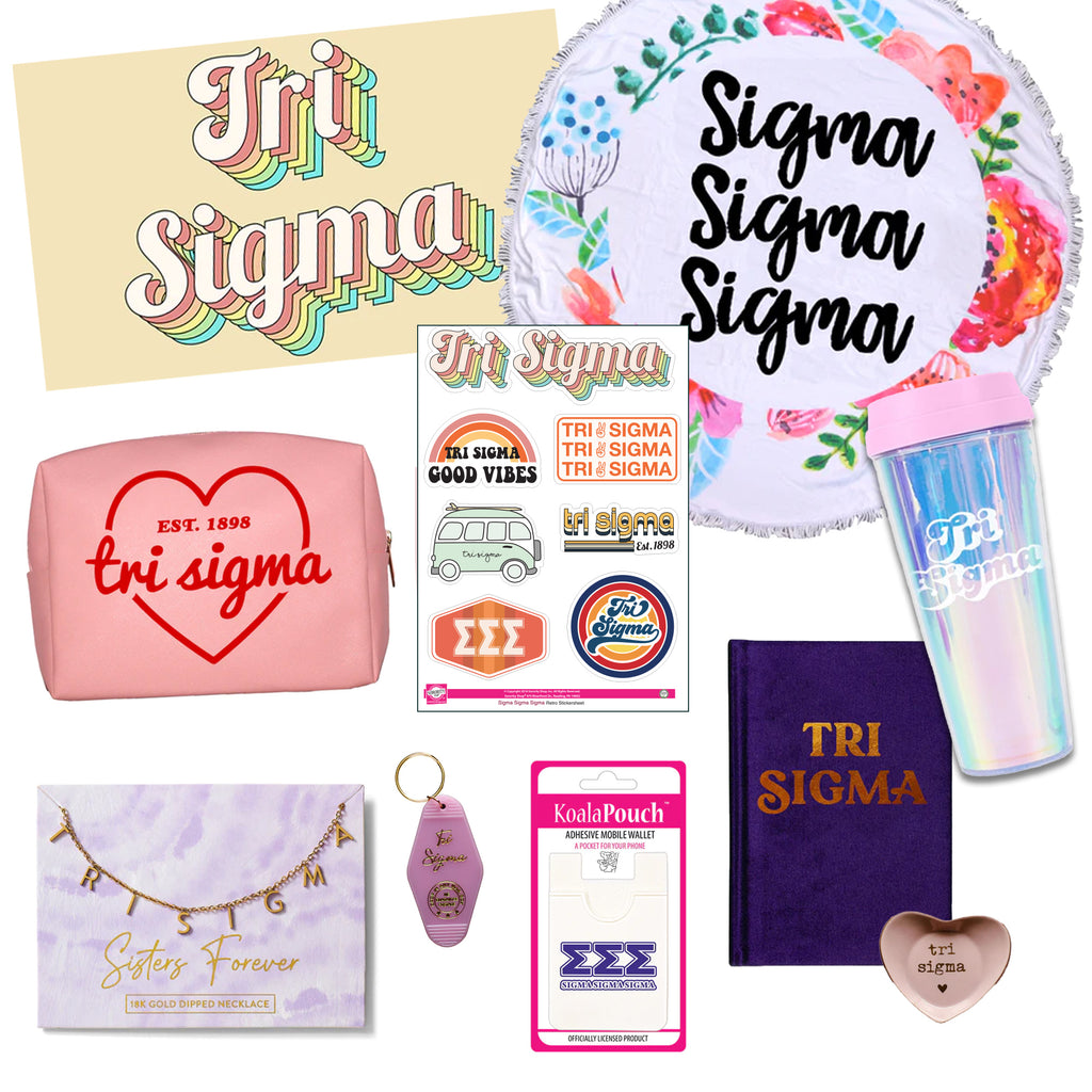 Tri Sigma Celebrate Sisterhood Sorority Gift Box- 10 unique items