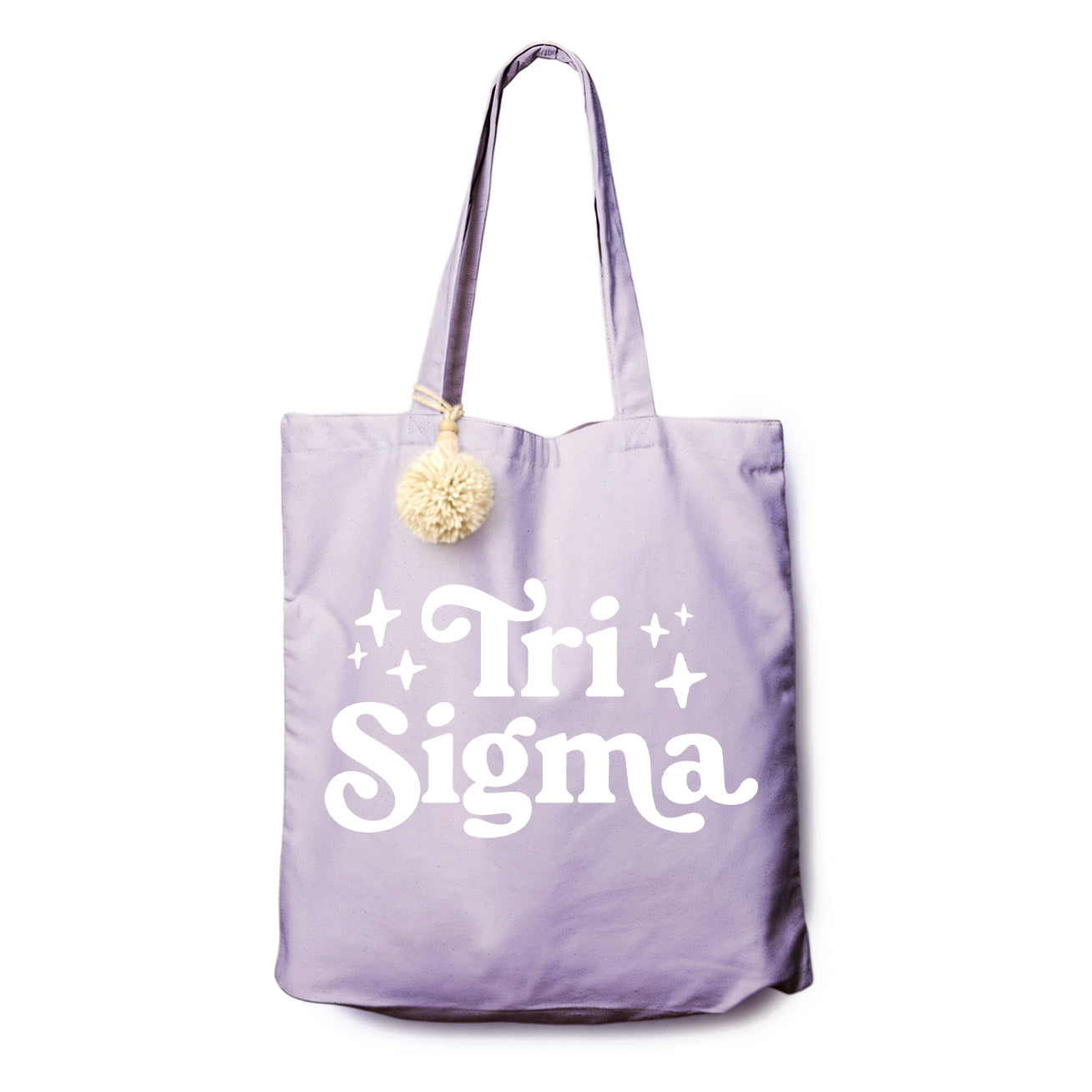 Sigma Sigma Sigma Retro Pom Pom Tote Bag