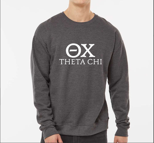 Theta Chi Sweatshirt- Crewneck Fraternity Varsity Letters Design