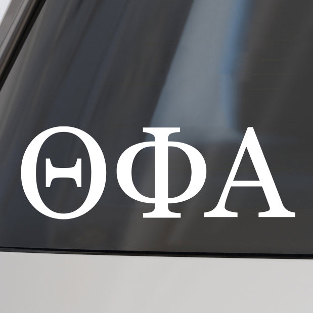 Theta Phi Alpha Car Decal Sticker- Greek Letters Design