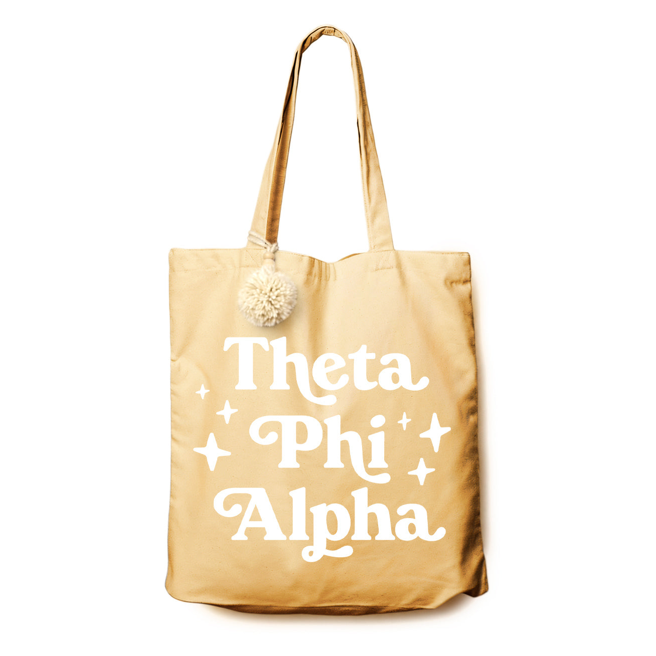 Theta Phi Alpha Retro Pom Pom Tote Bag