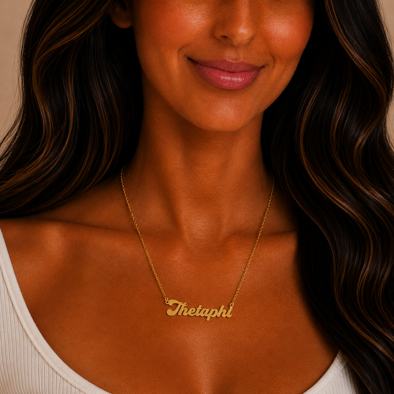 Theta Phi Alpha Retro Design Necklace