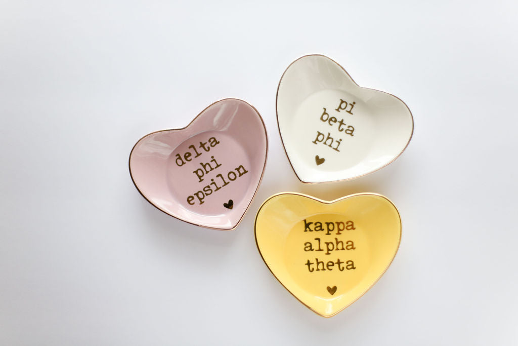 Sorority Shop Ceramic Ring Dish - Heart Shaped