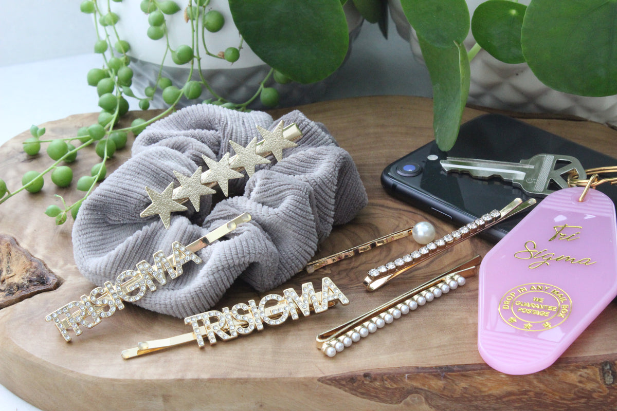 Sigma Sigma Sigma Sorority Hair Clips
