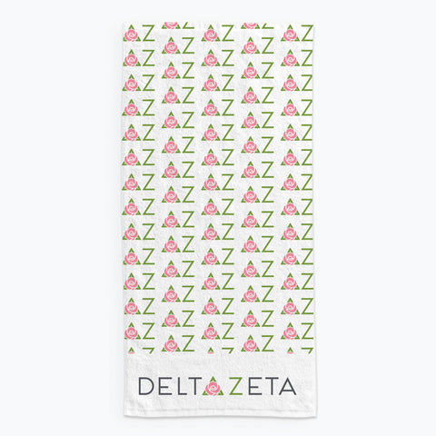 Delta Zeta Beach Towel- Lightweight Brand Design