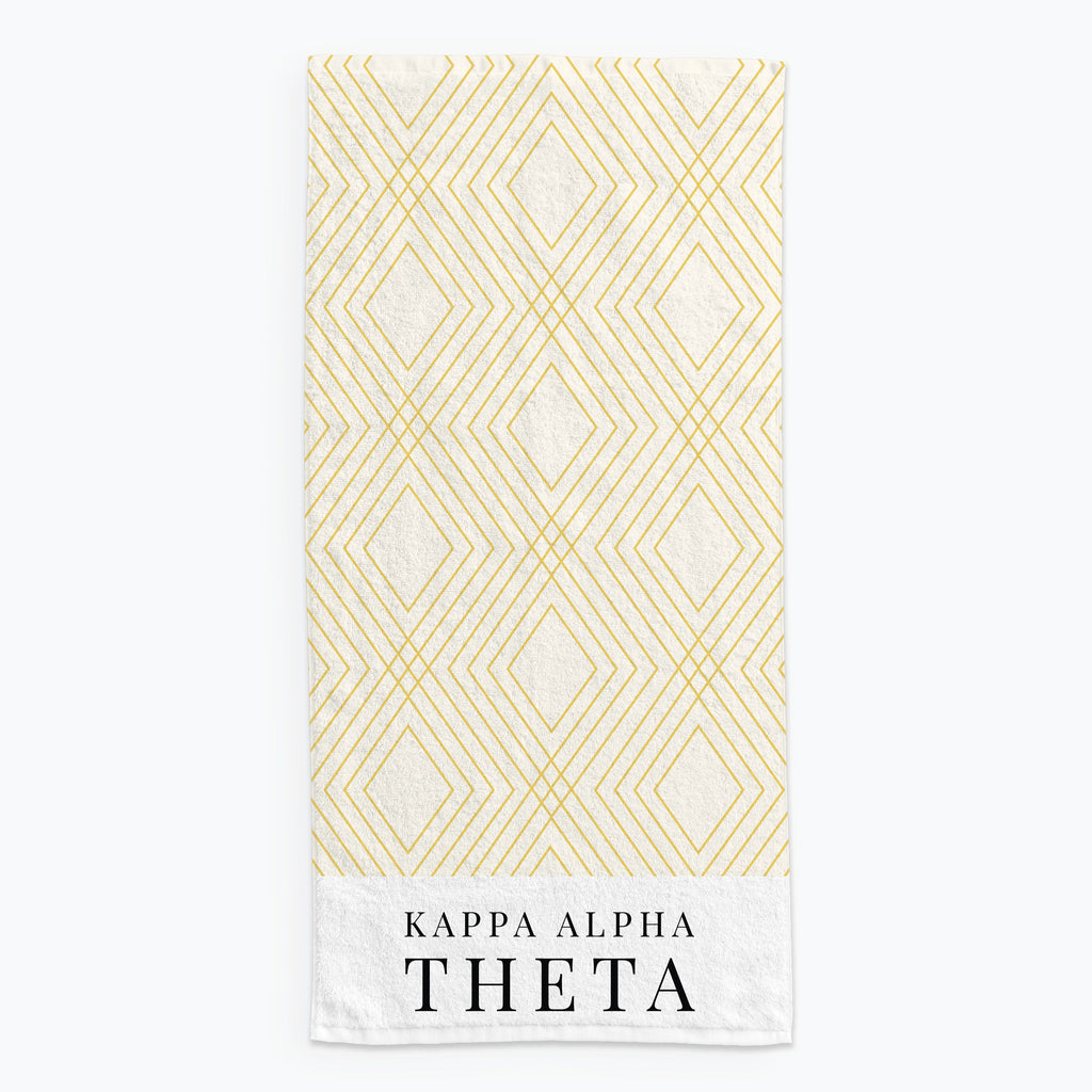 Kappa Alpha Theta Beach Towel- Lightweight Brand Design