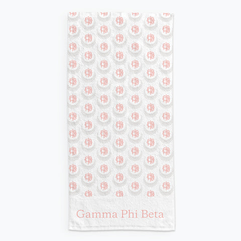 Gamma Phi Beta Beach Towel- Lightweight Brand Design