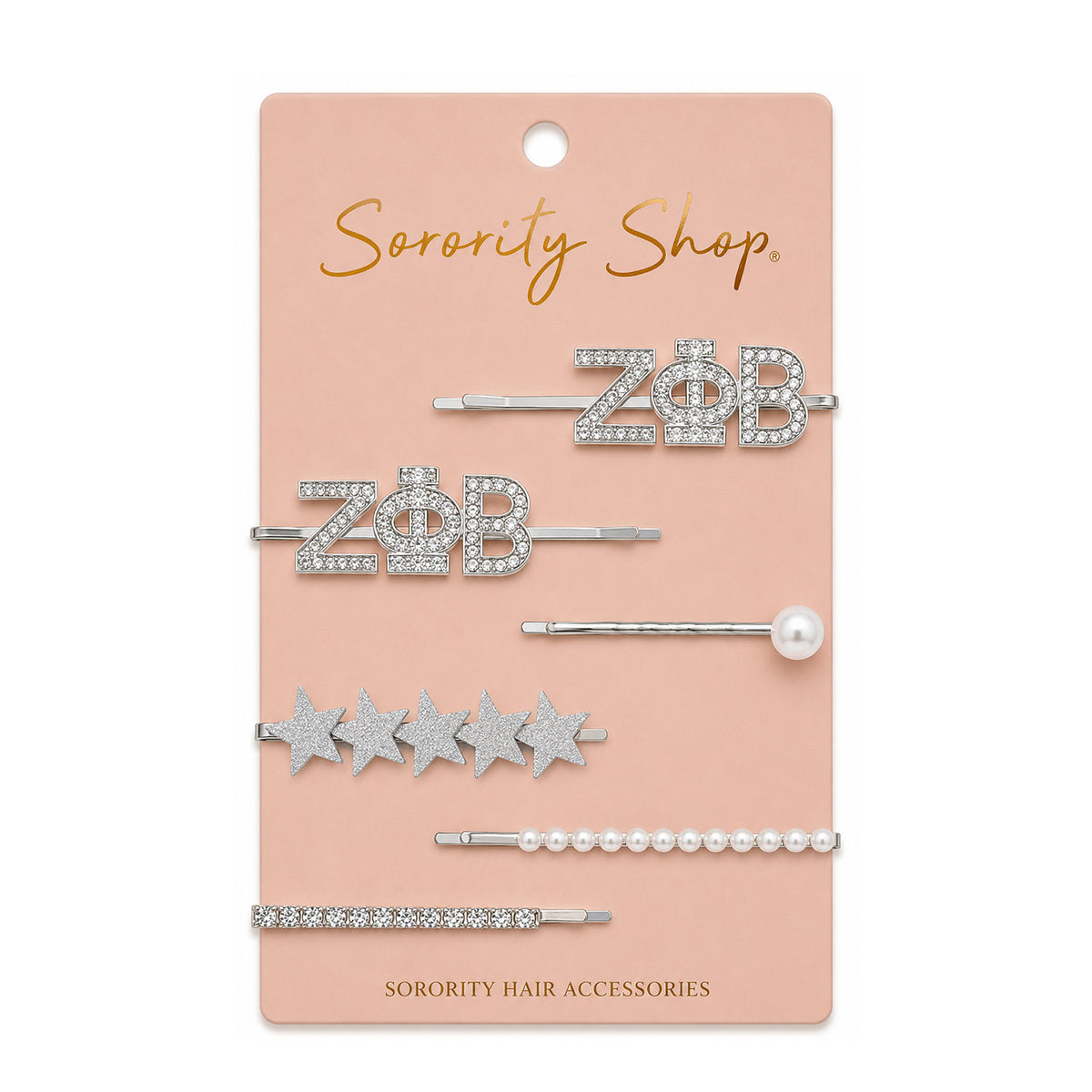 Zeta Phi Beta Sorority Hair Clips