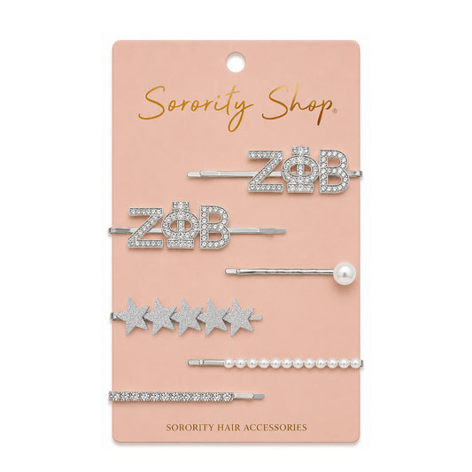 Zeta Phi Beta Sorority Hair Clips