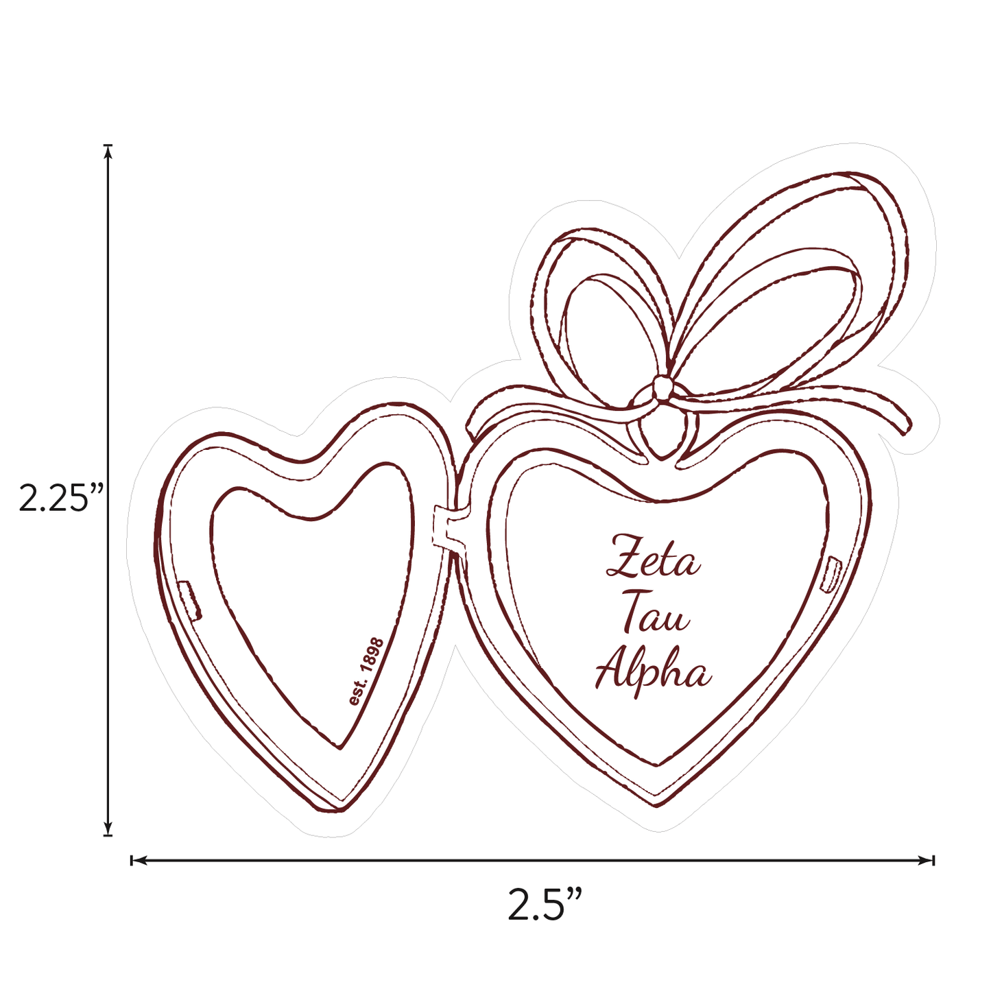 Zeta Tau Alpha Sticker Sheet- Teddy Bears and Sisterhood Love Theme