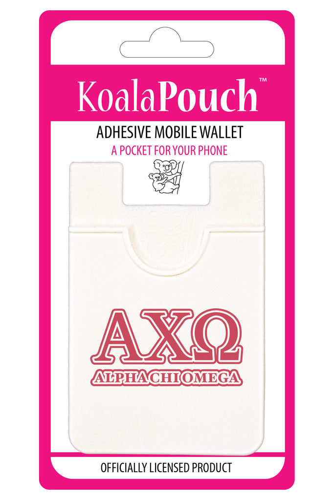 Alpha Chi Omega Koala Pouch - Greek Letters Design - Phone Wallet