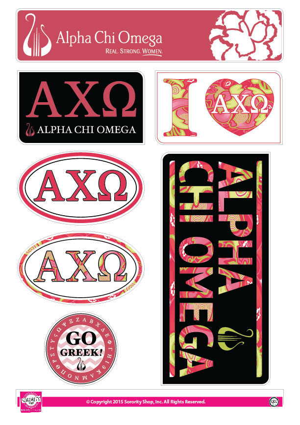 Alpha Chi Omega Lifestyle Stickers