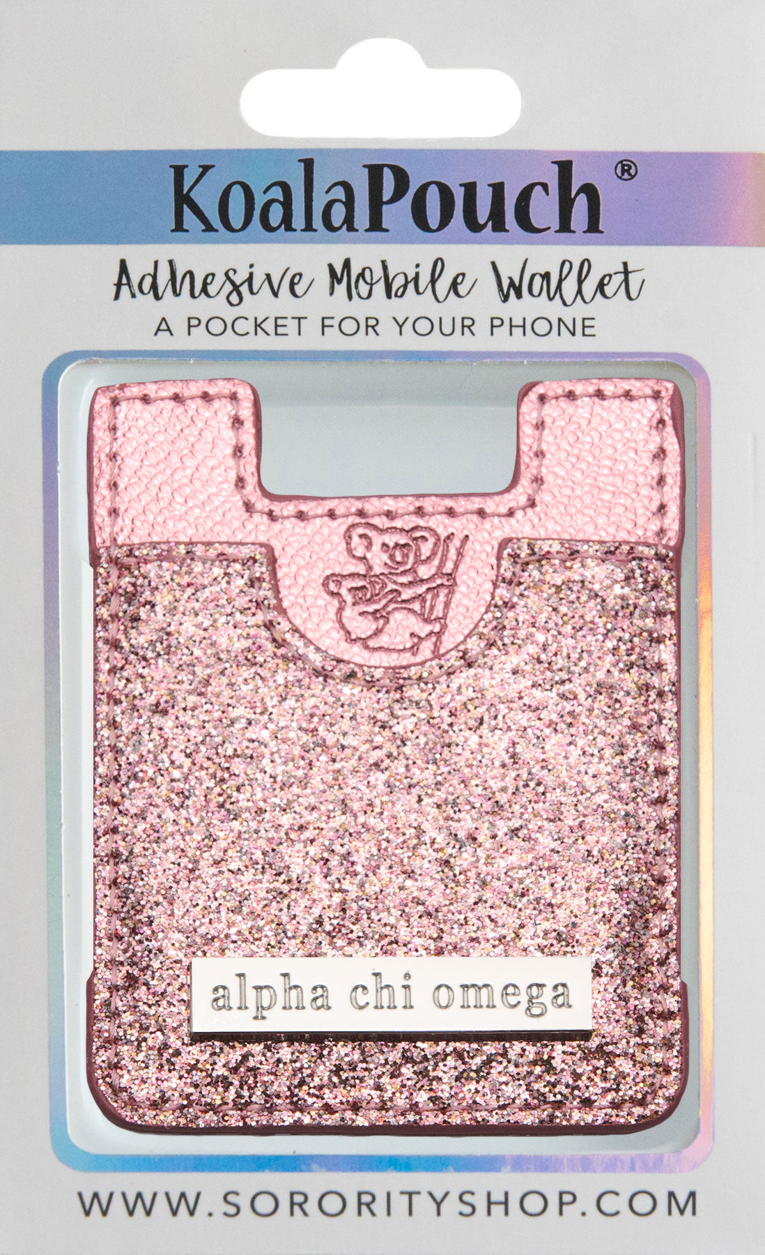 Alpha Chi Omega Glitter Koala Pouch