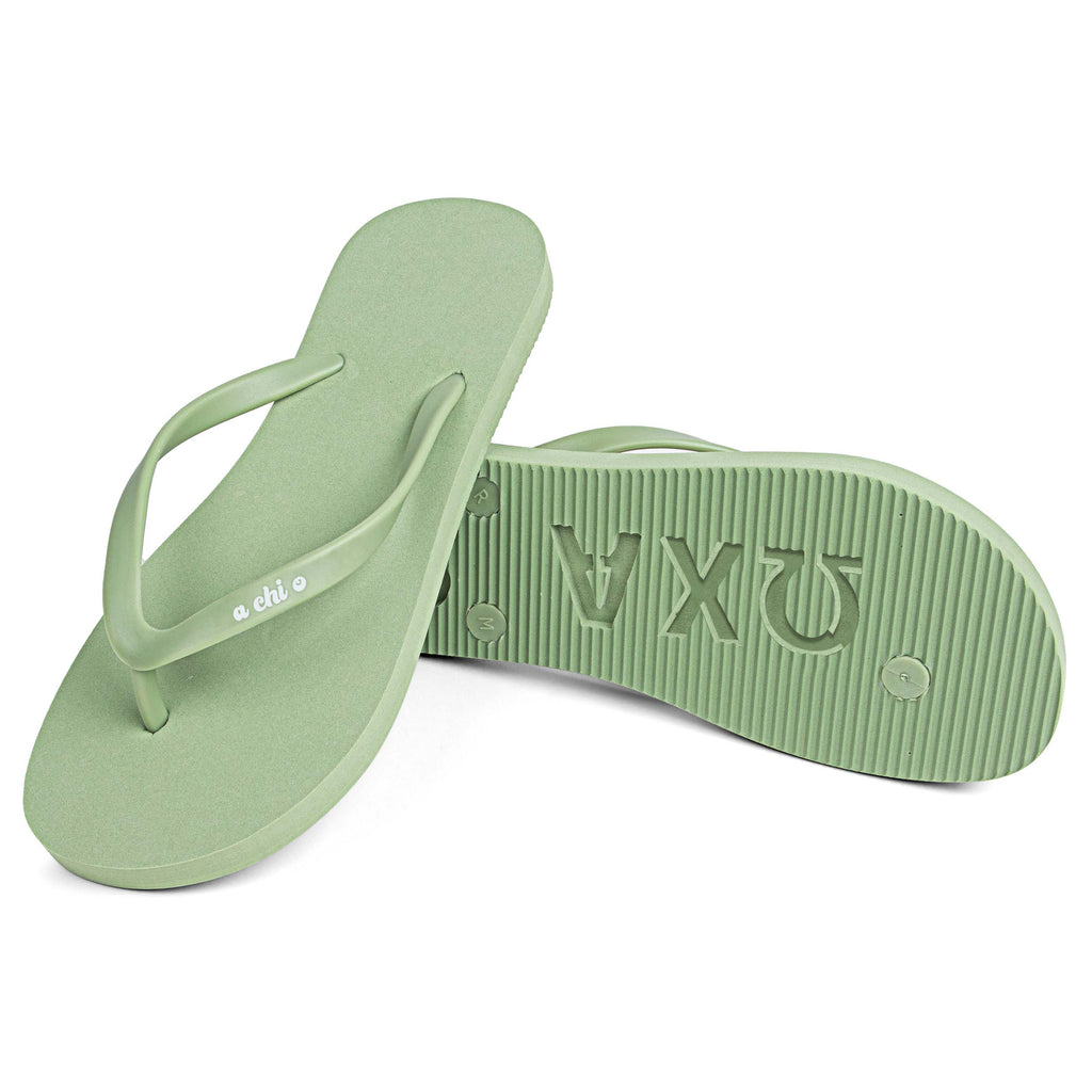 Alpha Chi Omega Flip Flops, With Greek Letter Cutouts