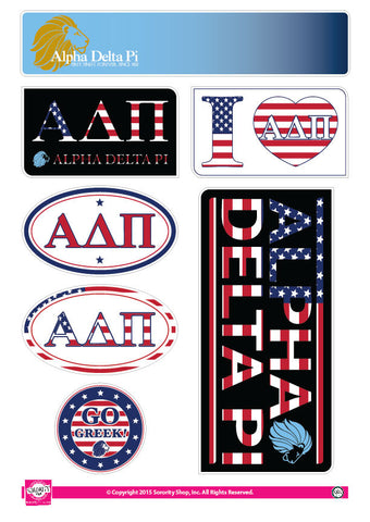 Alpha Delta Pi American Stickers