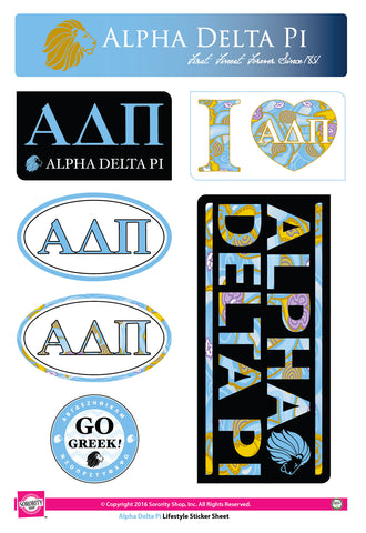 Alpha Delta Pi Lifestyle Stickers
