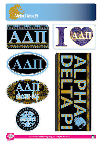 Alpha Delta Pi Bohemian Stickers
