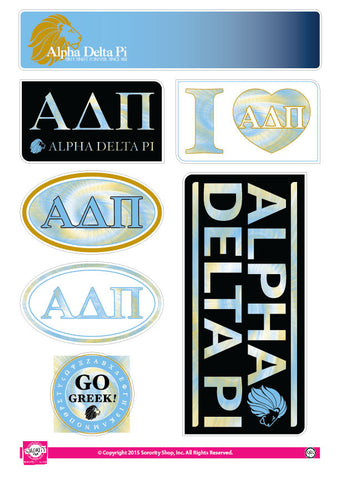 Alpha Delta Pi Tie Dye Stickers