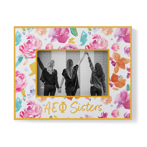 Alpha Epsilon Phi Picture Frame – Wooden Picture Frame for 4" X 6" Pictures