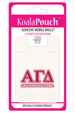 Alpha Gamma Delta Koala Pouch - Greek Letters Design - Phone Wallet