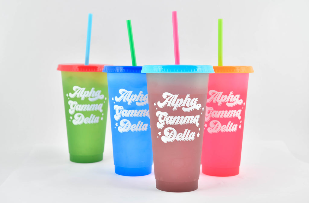 Alpha Gamma Delta Color Changing Cups (Set of 4)