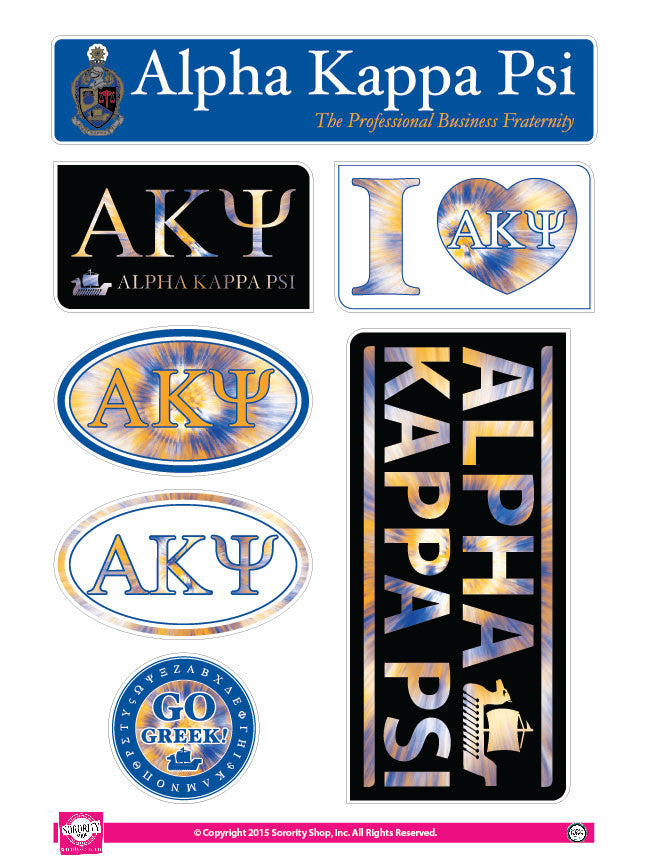 Alpha Kappa Psi <br> Tie Dye Stickers