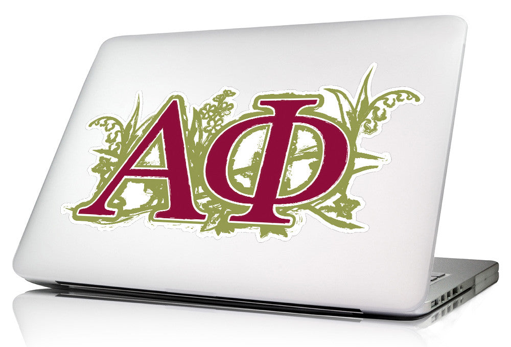 Alpha Phi <br>9.5 x 4.5 Laptop Skin/Wall Decal
