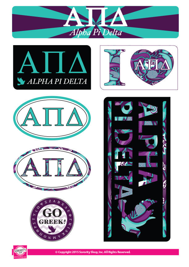 Alpha Pi Delta <br> Lifestyle Stickers