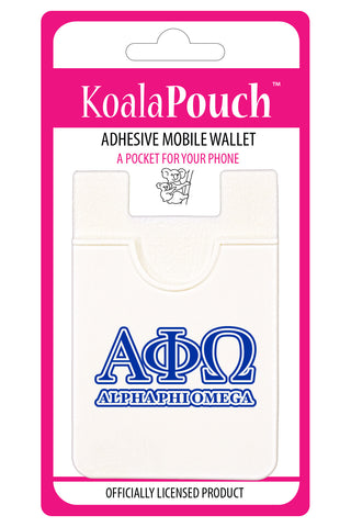 Alpha Phi Omega Koala Pouch - Greek Letters Design - Phone Wallet