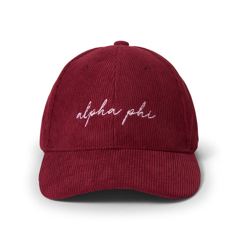 Alpha Phi Baseball Hat - Embroidered AP Logo Baseball Cap